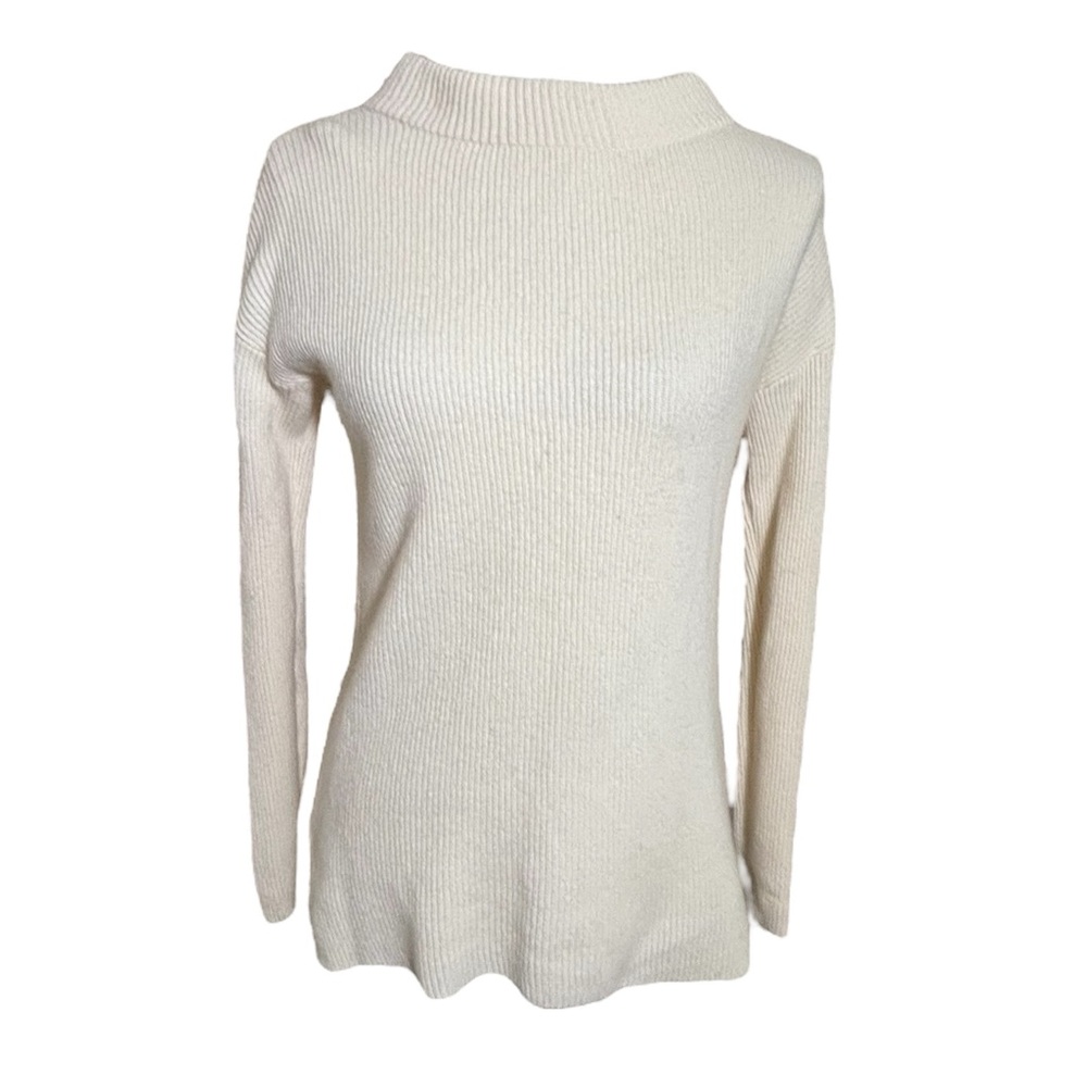 Women’s Boden Cream Beige Ribbed Knit Wool Cashmere Longsleeve Sweater Size XS